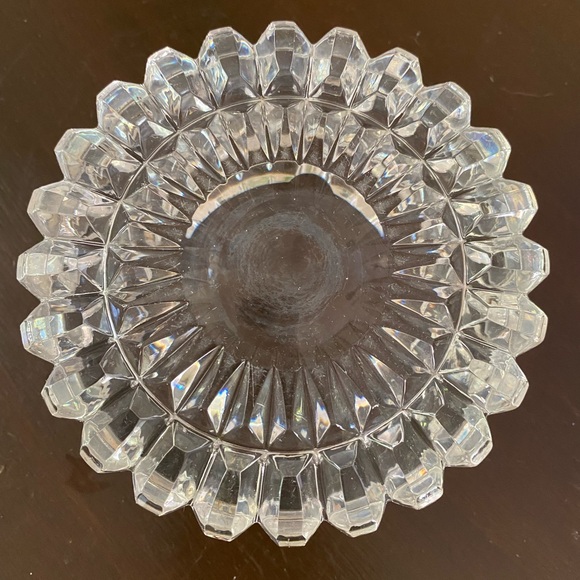 Vintage Waterford Crystal Square Point Ashtray Hollywood Regency - Picture 4 of 10